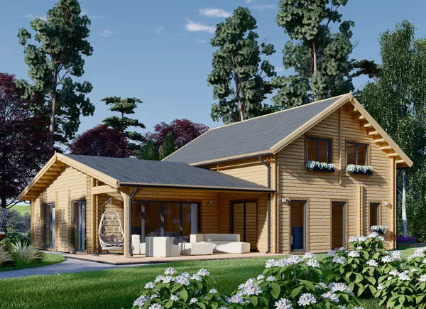 Chalet en bois DARLA (44+44 mm), 180 m²